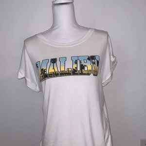 Funky Pink White Malibu Tee